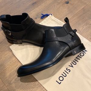 SOLD‼️🔹 Louis Vuitton Black Leather Ankle Boots, Us 8,5